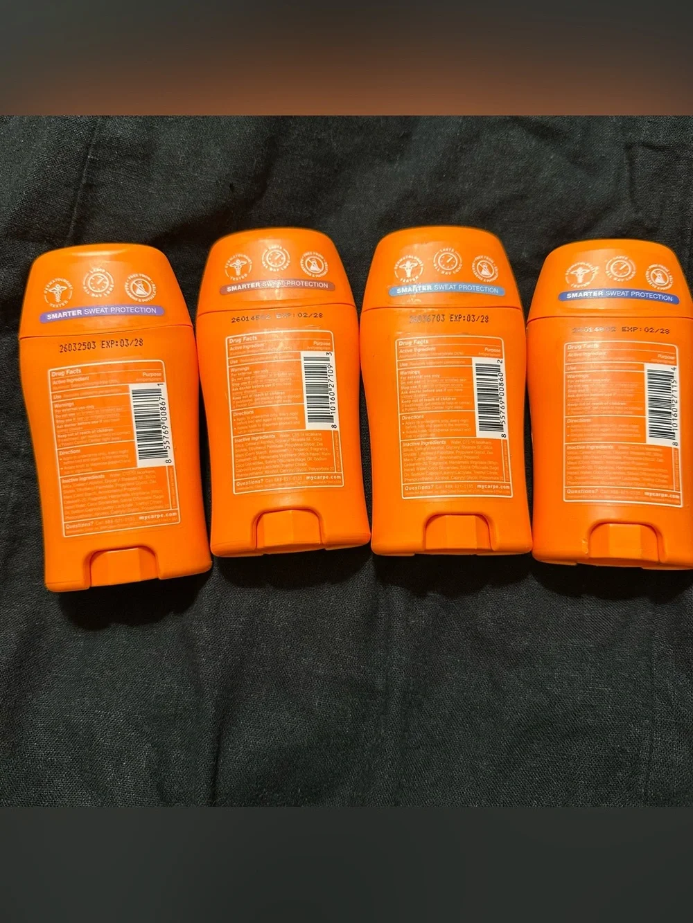 (4) NEW Carpe Stick Antiperspirants Deodorants Assorted‎ Sealed